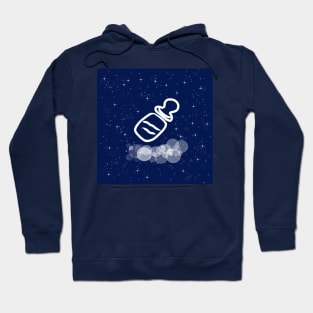 Pacifier, baby, kids, child, food, milk formula, technology, light, universe, cosmos, galaxy, shine, concept Hoodie